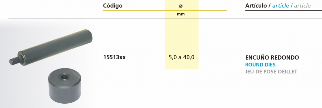 Encuño redondo para ollaos
