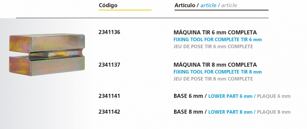 Máquina TIR y base. Medidas. Máquina TIR y base. Medidas.