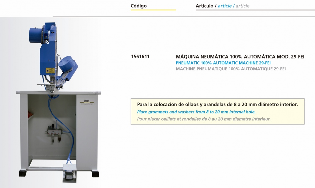 Máquina para remachar automática