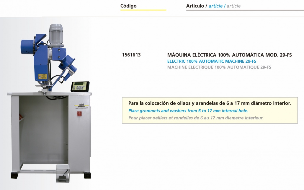 Máquina eléctrica para poner ollaos